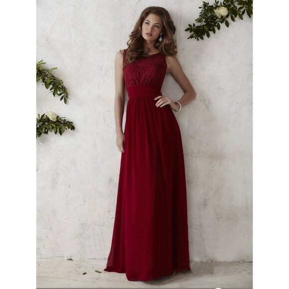 Christina Wu Occasions Deep Purple Lace Bridesmaid Gown Size 10 NWT - Picture 1 of 14